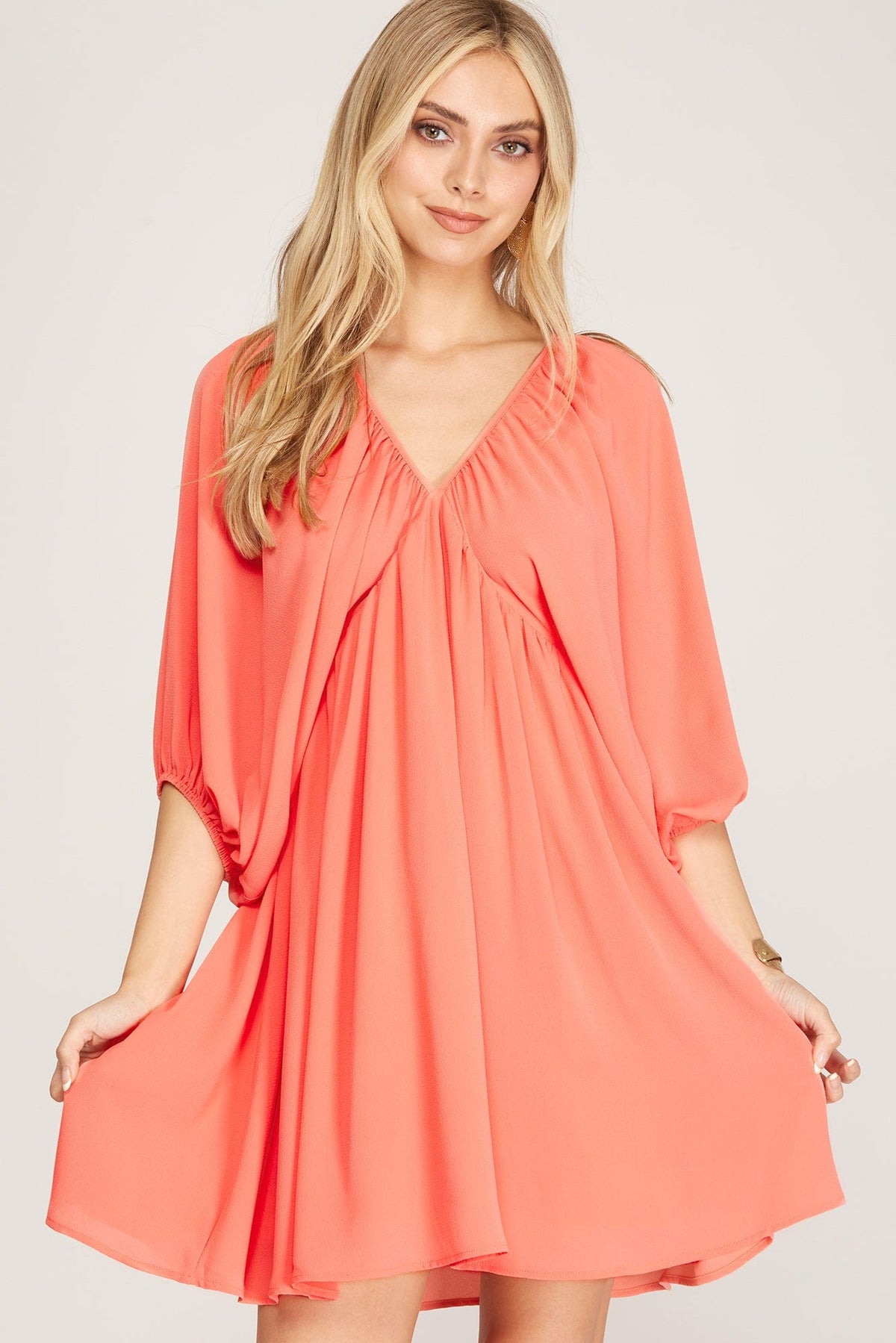 She & Sky She & Sky Balloon Sleeve Tunic Dress - Little Miss Muffin Children & Home