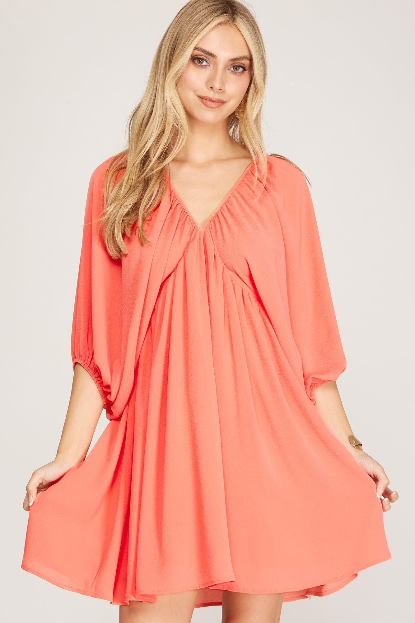 She & Sky She & Sky Balloon Sleeve Tunic Dress - Little Miss Muffin Children & Home