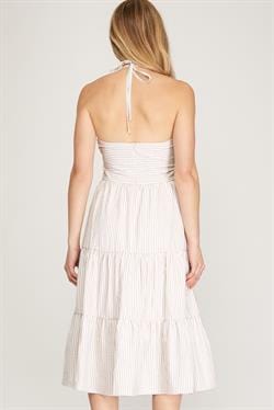 She & Sky She & Sky Striped Woven Halter Dress - Little Miss Muffin Children & Home