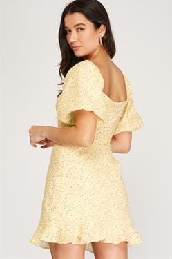 She & Sky She & Sky Puff Sleeve Floral Mini Dress - Little Miss Muffin Children & Home