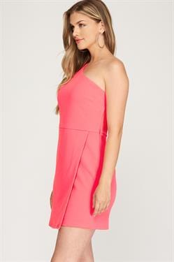 She & Sky She & Sky One Shoulder Knit Dress - Little Miss Muffin Children & Home