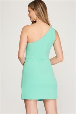 She & Sky She & Sky One Shoulder Knit Dress - Little Miss Muffin Children & Home