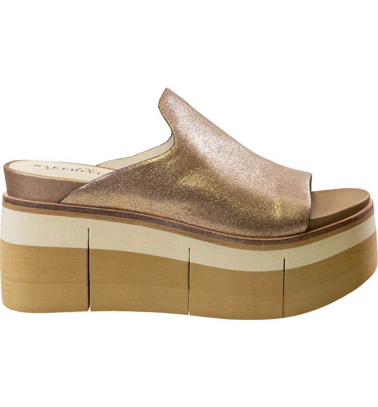 Naked Feet Naked Feet Flow Slide Sandal in Gold - Little Miss Muffin Children & Home