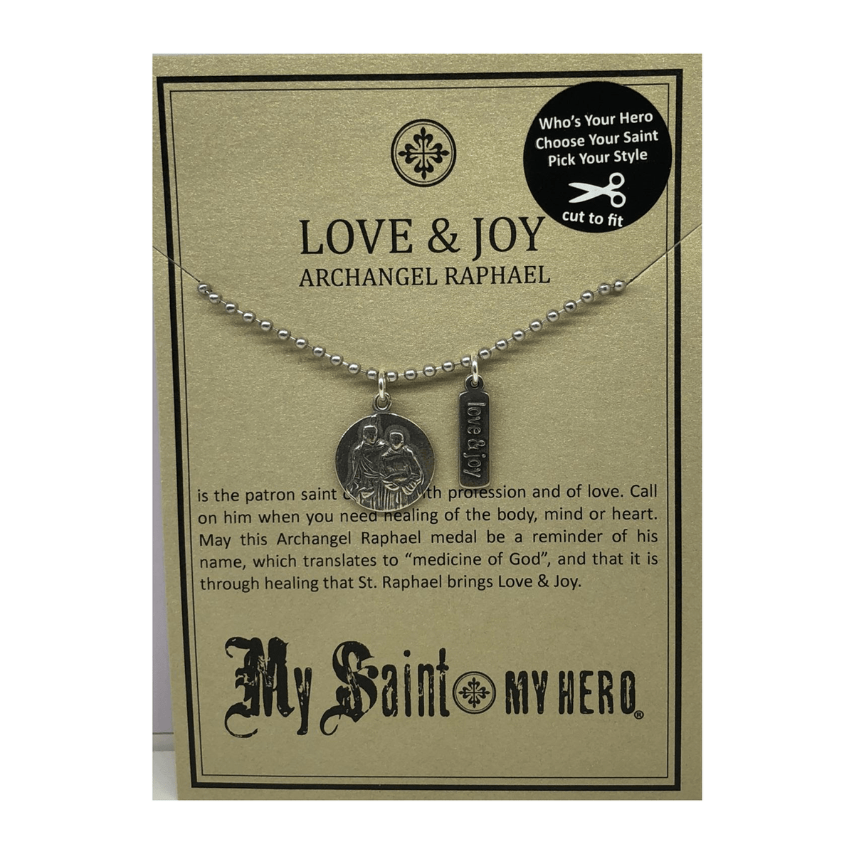 My Saint My Hero My Saint My Hero Archangel Raphael, Love & Joy Necklace - Little Miss Muffin Children & Home