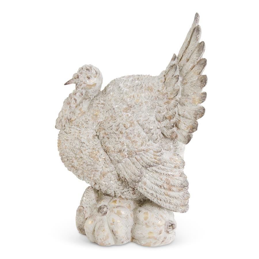 KKI - K&K Interiors K&K Interiors Distressed Resin Turkey on Pumpkins - Little Miss Muffin Children & Home