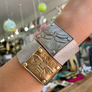 Lisa Devlin Designs Lisa Devlin Designs Dragonfly Leather Cuff - Little Miss Muffin Children & Home