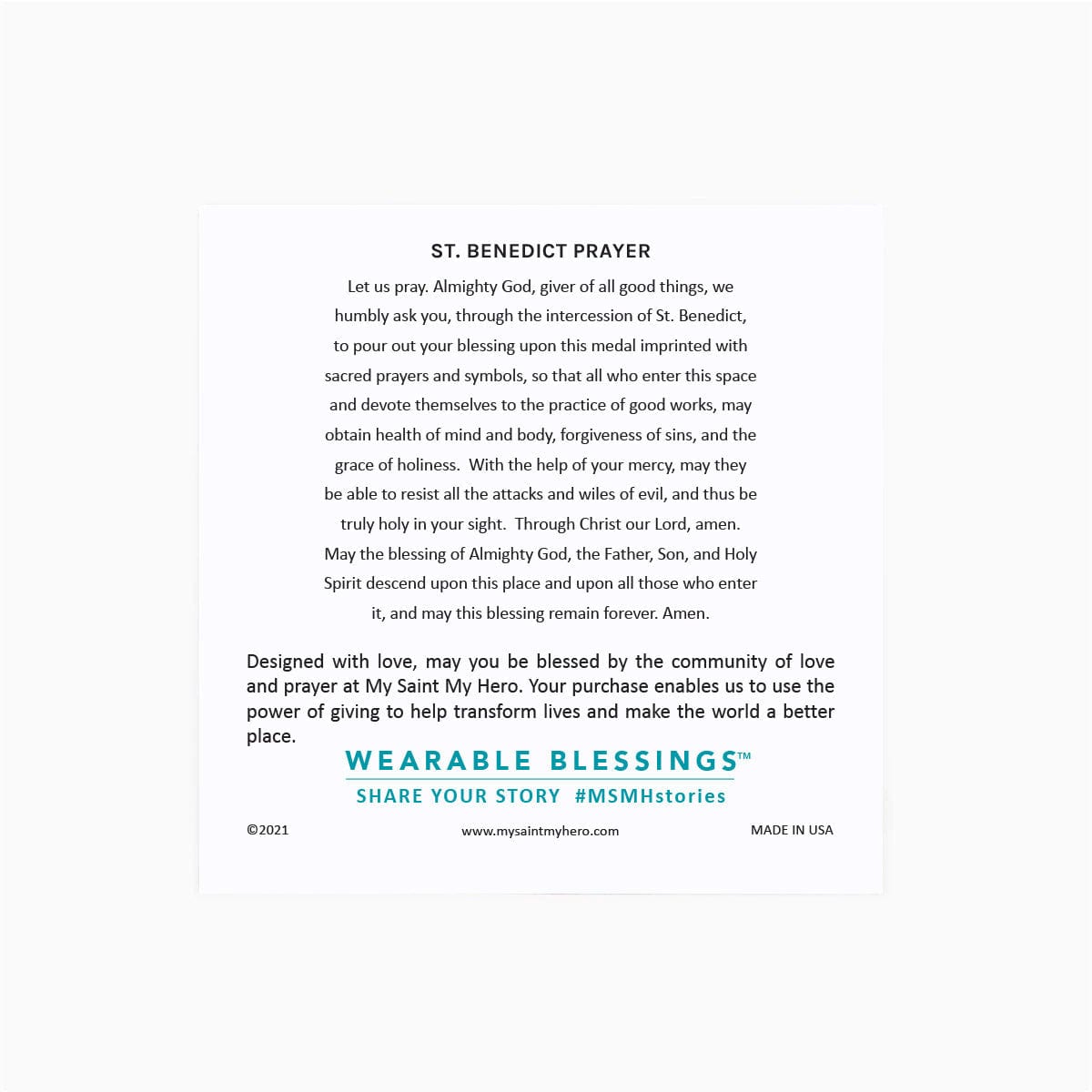 My Saint My Hero My Saint My Hero St. Benedict Firm Foundation Coin - Little Miss Muffin Children & Home