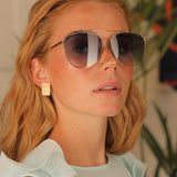 Freyrs Eyewear Freyrs Eyewear Remy Sunglasses with Gold Rims and Blue Lenses - Little Miss Muffin Children & Home