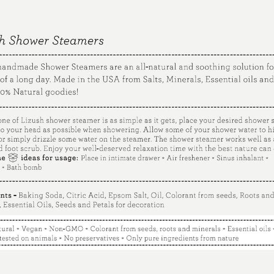 Lizush Lizush Shower Steamers - Little Miss Muffin Children & Home