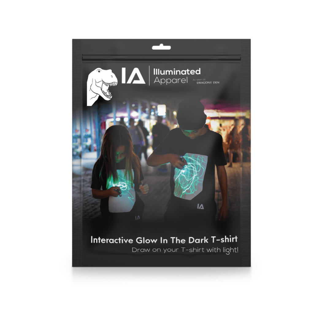 Illuminated Apparel Illuminated Apparel Kid's T-REX Dinosaur Interactive Glow In The Dark T-Shirt - Little Miss Muffin Children & Home