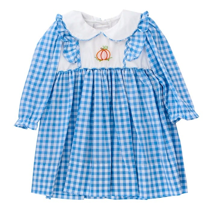 Bailey Boys Bailey Boys Blue & White Pumpkin Dress - Little Miss Muffin Children & Home