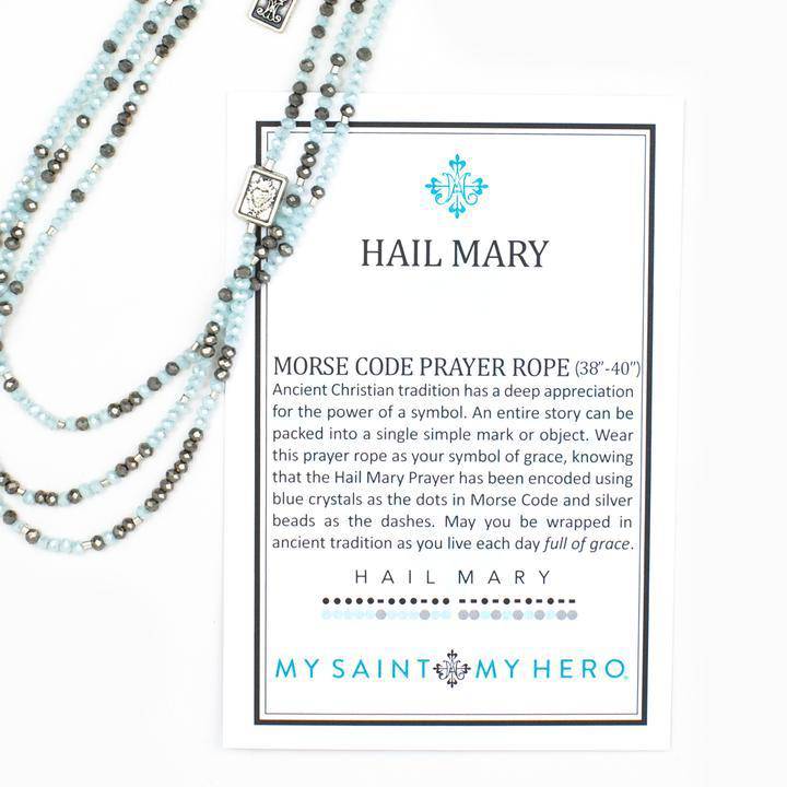 My Saint My Hero - My Saint My Hero Hail Mary Morse Code Prayer Rope - Little Miss Muffin Children & Home