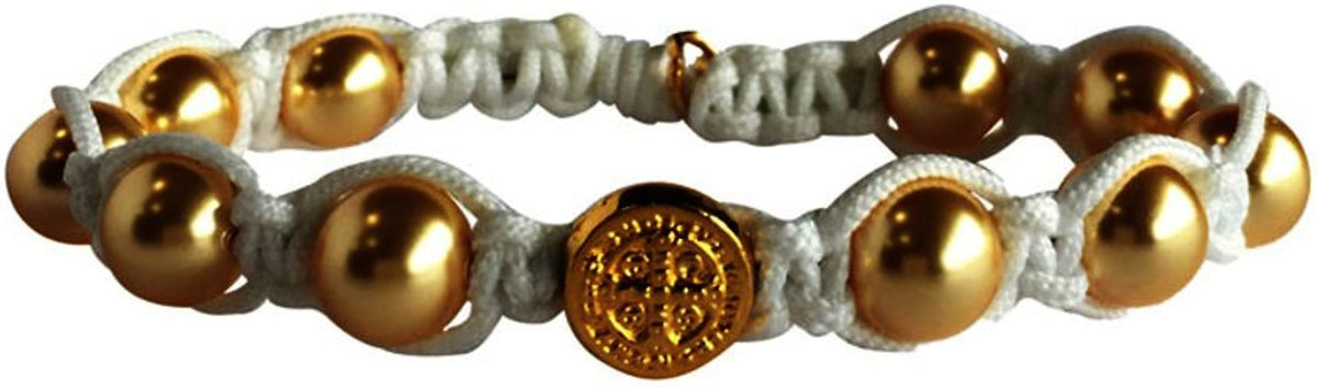 My Saint My Hero My Saint My Hero Divine Blessings Bracelet White/Gold - Little Miss Muffin Children & Home