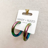 Sandy + Rizzo Sandy + Rizzo Oil Slick Hoop Earrings - Little Miss Muffin Children & Home
