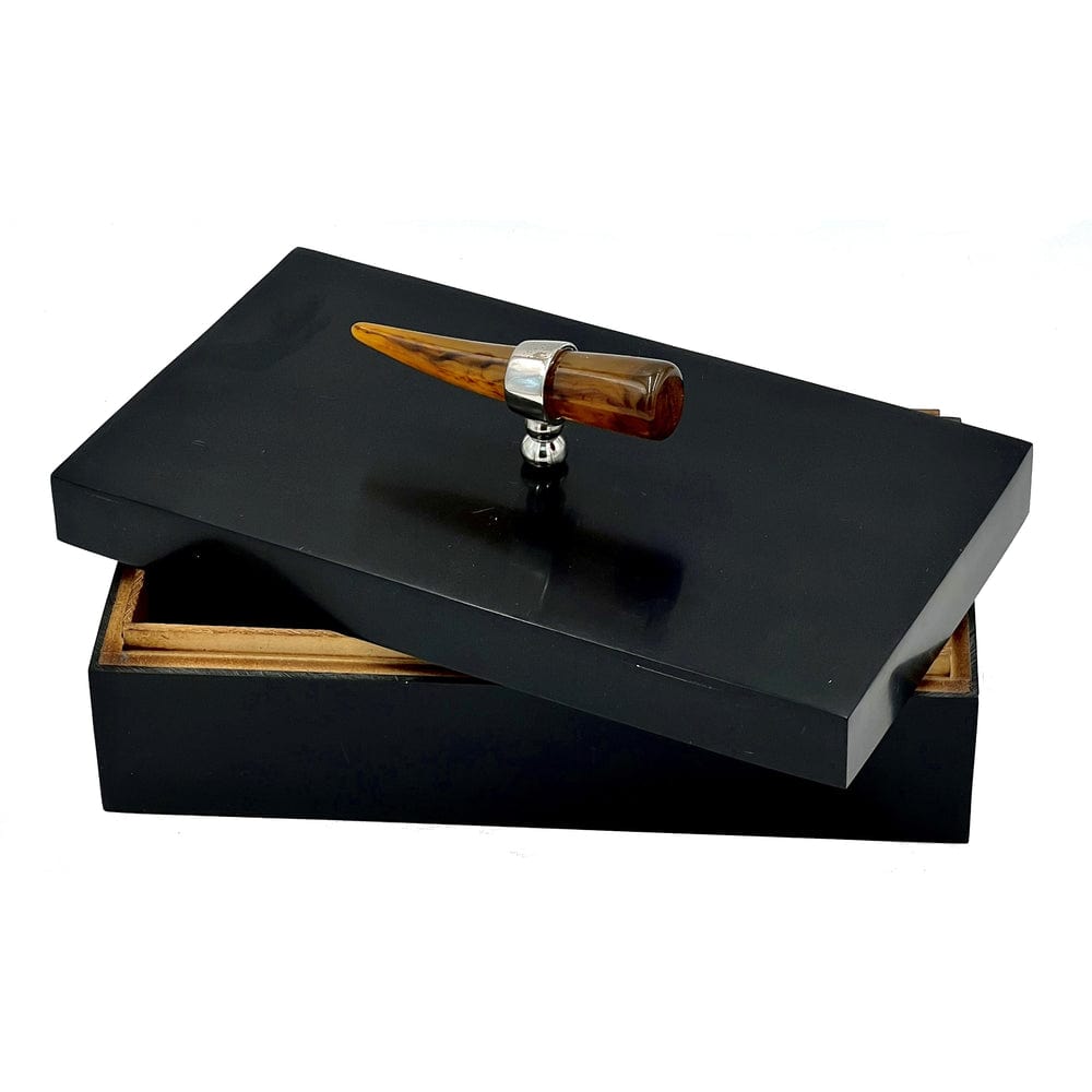 Abigails Abigails Black Resin Box with Nickel Knob - Little Miss Muffin Children & Home