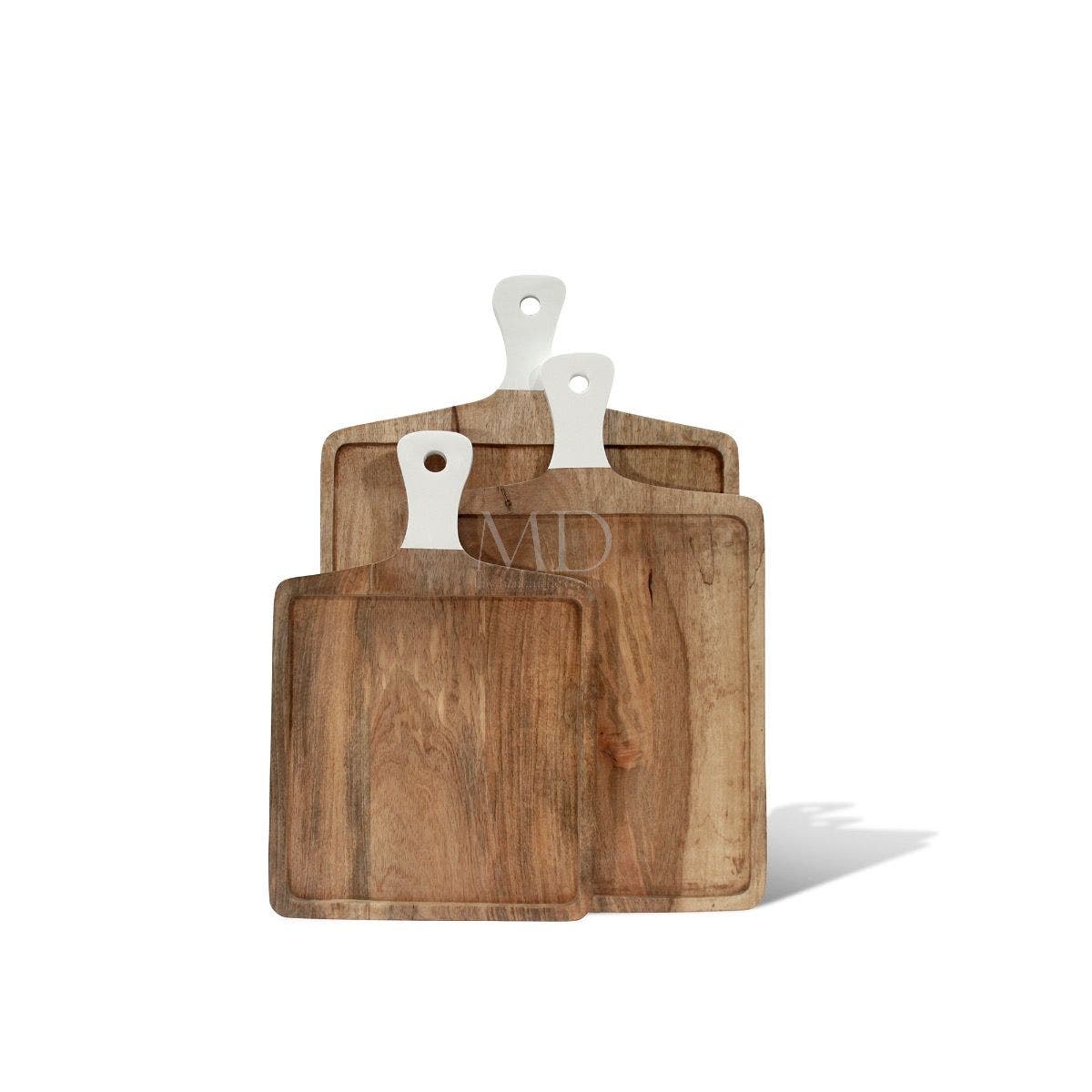 Montes Doggett Montes Doggett Square White Handle Cutting Board - Little Miss Muffin Children & Home