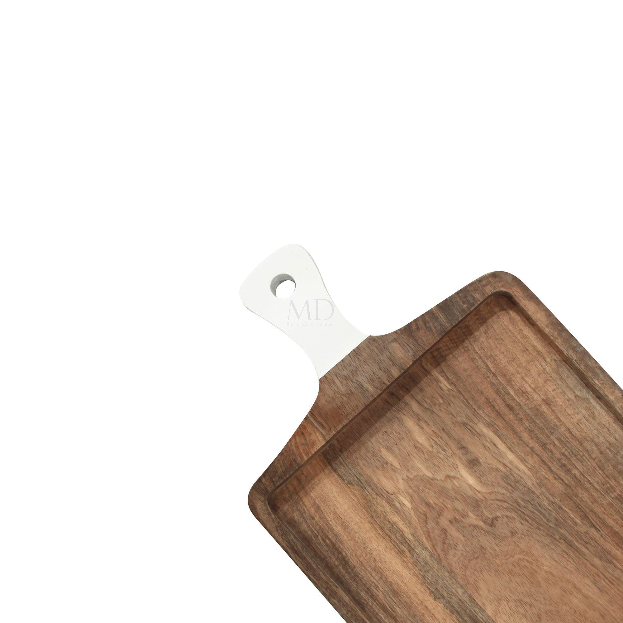 Montes Doggett Montes Doggett Square White Handle Cutting Board - Little Miss Muffin Children & Home