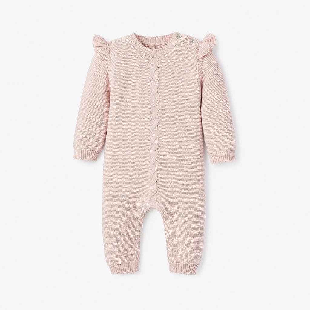 Elegant Baby Elegant Baby Blush Cable Garter Knit Baby Jumpsuit - Little Miss Muffin Children & Home