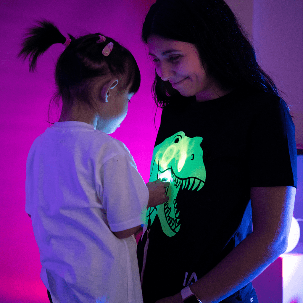 Illuminated Apparel Illuminated Apparel Kid's T-REX Dinosaur Interactive Glow In The Dark T-Shirt - Little Miss Muffin Children & Home