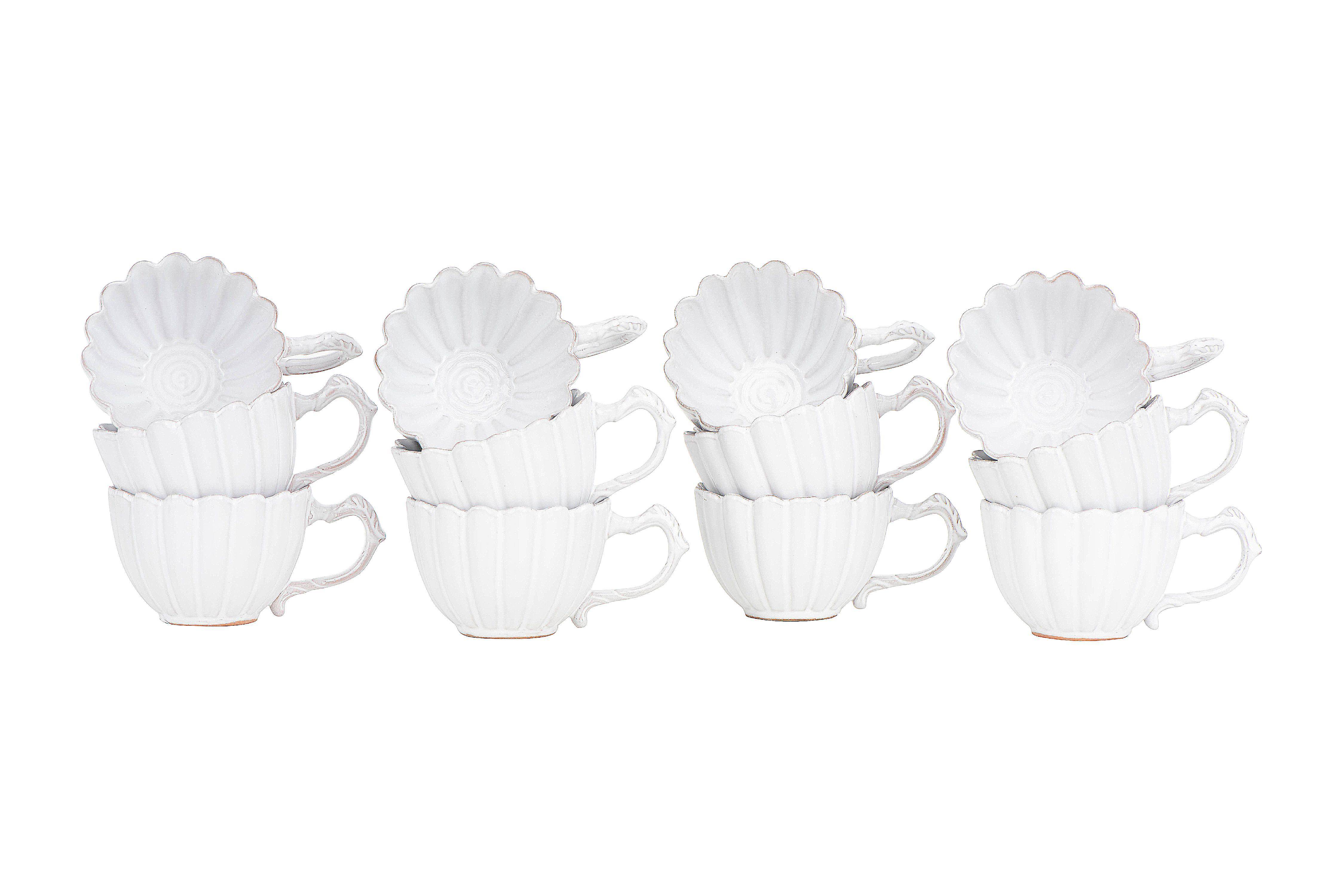 Creative Co-Op - Distressed White Fluted Terracotta Mug - Little Miss Muffin Children & Home