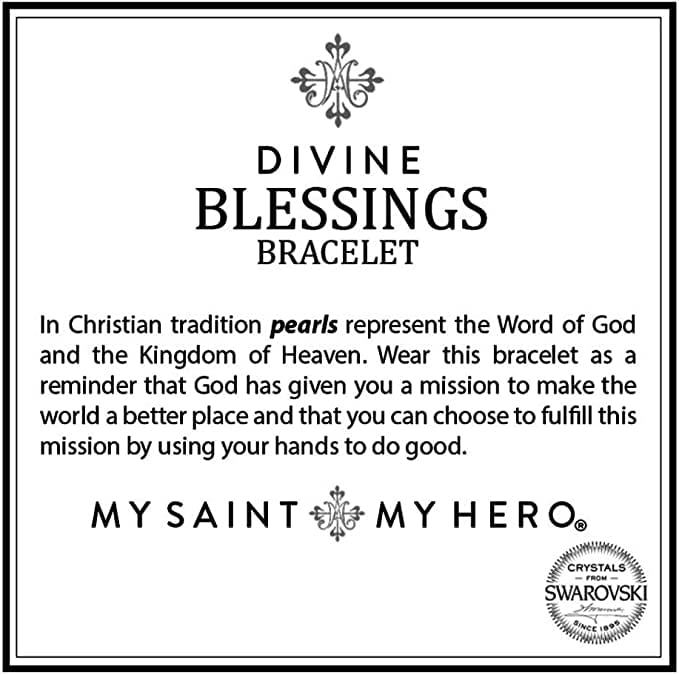 My Saint My Hero My Saint My Hero Divine Blessings Bracelet White/Gold - Little Miss Muffin Children & Home