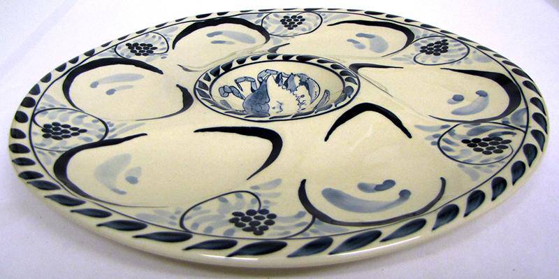 Blue Crab Bay Oyster Plate for six oysters