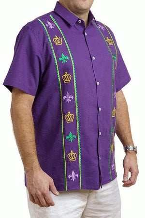 Dat Mambo Dat Mambo '23 Mardi Gras Edition Guayabera Shirt - Little Miss Muffin Children & Home