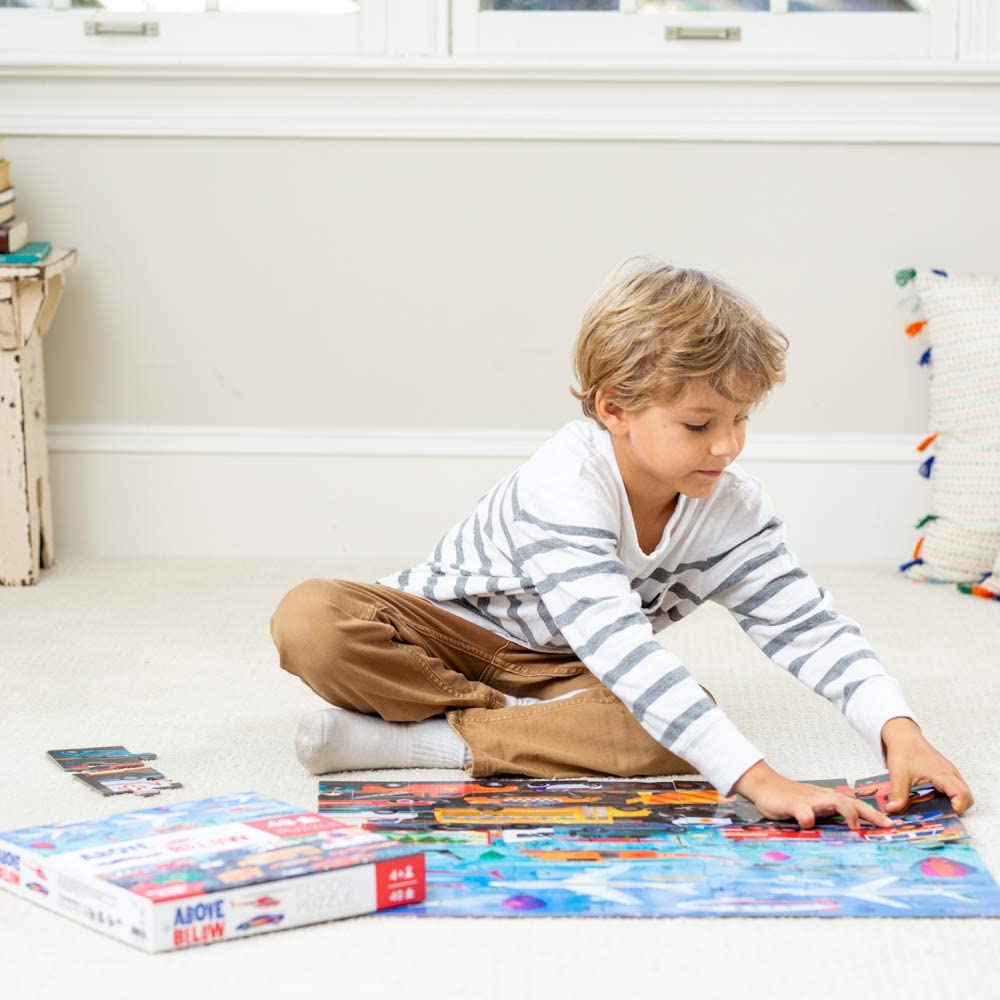 CRC - Crocodile Creek Crocodile Creek 48 Pc Things that Go Above & Below Puzzle - Little Miss Muffin Children & Home