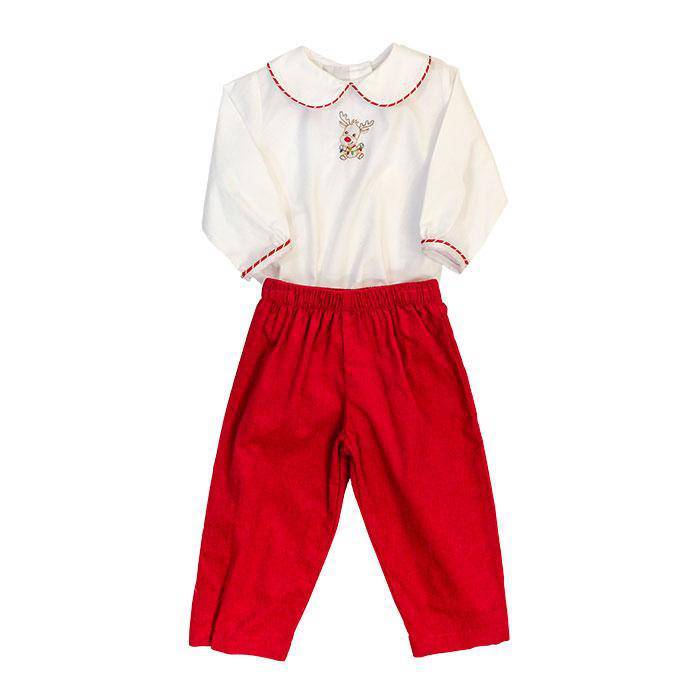 Bailey Boys - Bailey Boys Rudolph the Red Nose Reindeer Pant Set for Girls - Little Miss Muffin Children & Home