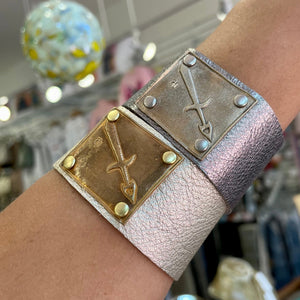 Lisa Devlin Designs Lisa Devlin Designs Sagittarius Leather Cuff - Little Miss Muffin Children & Home