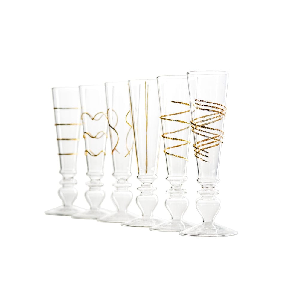 ABI - Abigail's Home Decor Abigail's Footed Razzle Dazzle Champagne Flutes - Little Miss Muffin Children & Home