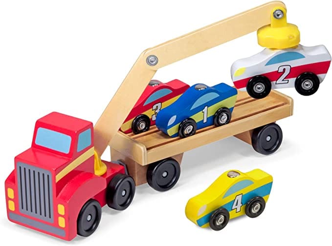 Melissa & Doug Melissa & Doug Magnetic Car Loader Wooden Toy Set - Little Miss Muffin Children & Home