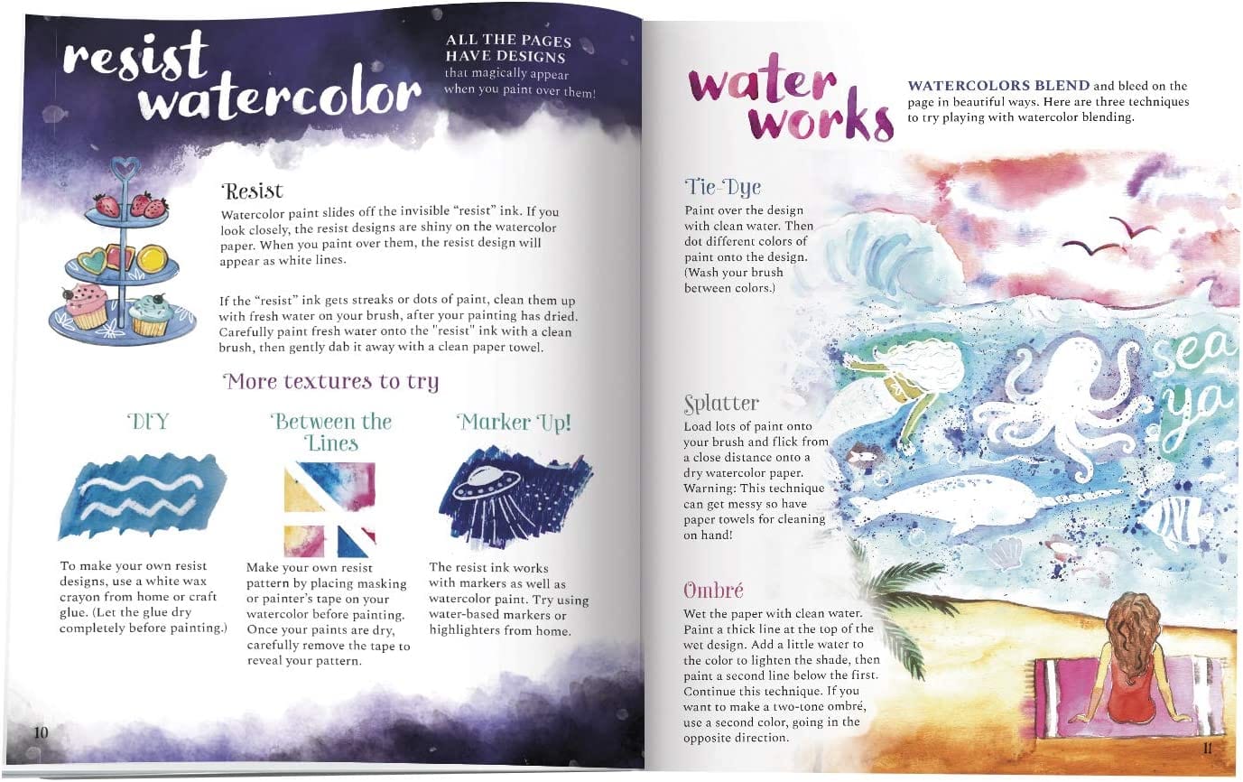Klutz Watercolor Wonders Painting Kit - Magical Reveal Art Projects For Kids & Beginners