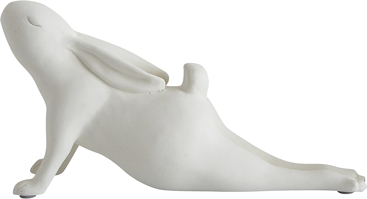 Creative Co-Op Creative Co-Op White Resin Arching Yoga Rabbit - Little Miss Muffin Children & Home