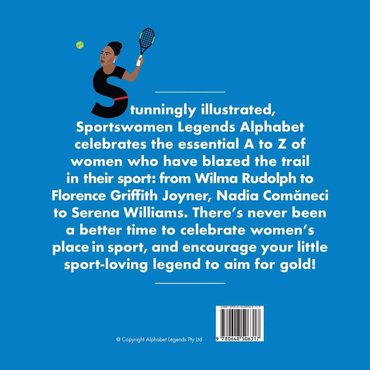 Alphabet Legends - Sports Women Legends Alphabet - Little Miss Muffin Children & Home