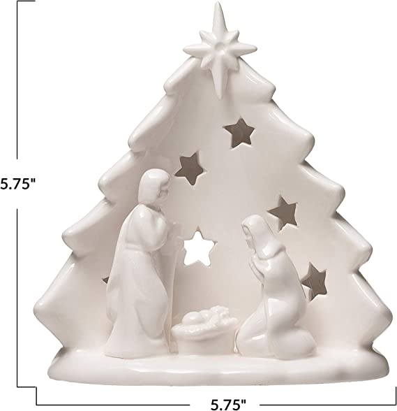 Creative Co-op Creative Co-Op Stoneware Holy Family 5.75" - Little Miss Muffin Children & Home