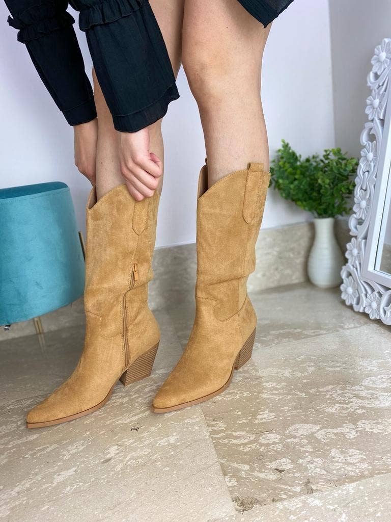 VES - Vera Shop Vera Shop Suede Cowgirl Boot - Little Miss Muffin Children & Home