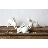Creative Co-Op Creative Co-Op White Resin Downward Dog Yoga Rabbit Figurine - Little Miss Muffin Children & Home