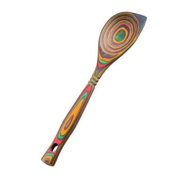 Island Bamboo 12" Rainbow Pakka Wood Corner Spoon