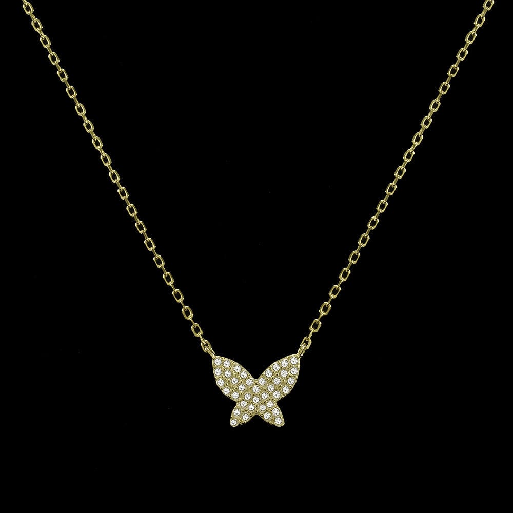 Be-Je Designs Be-Je Designs Pave Butterfly Necklace - Little Miss Muffin Children & Home