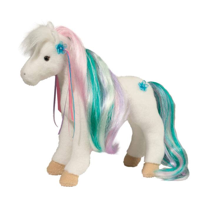 Douglas Douglas Toys Rainbow Princess White Horse with Brush - Little Miss Muffin Children & Home