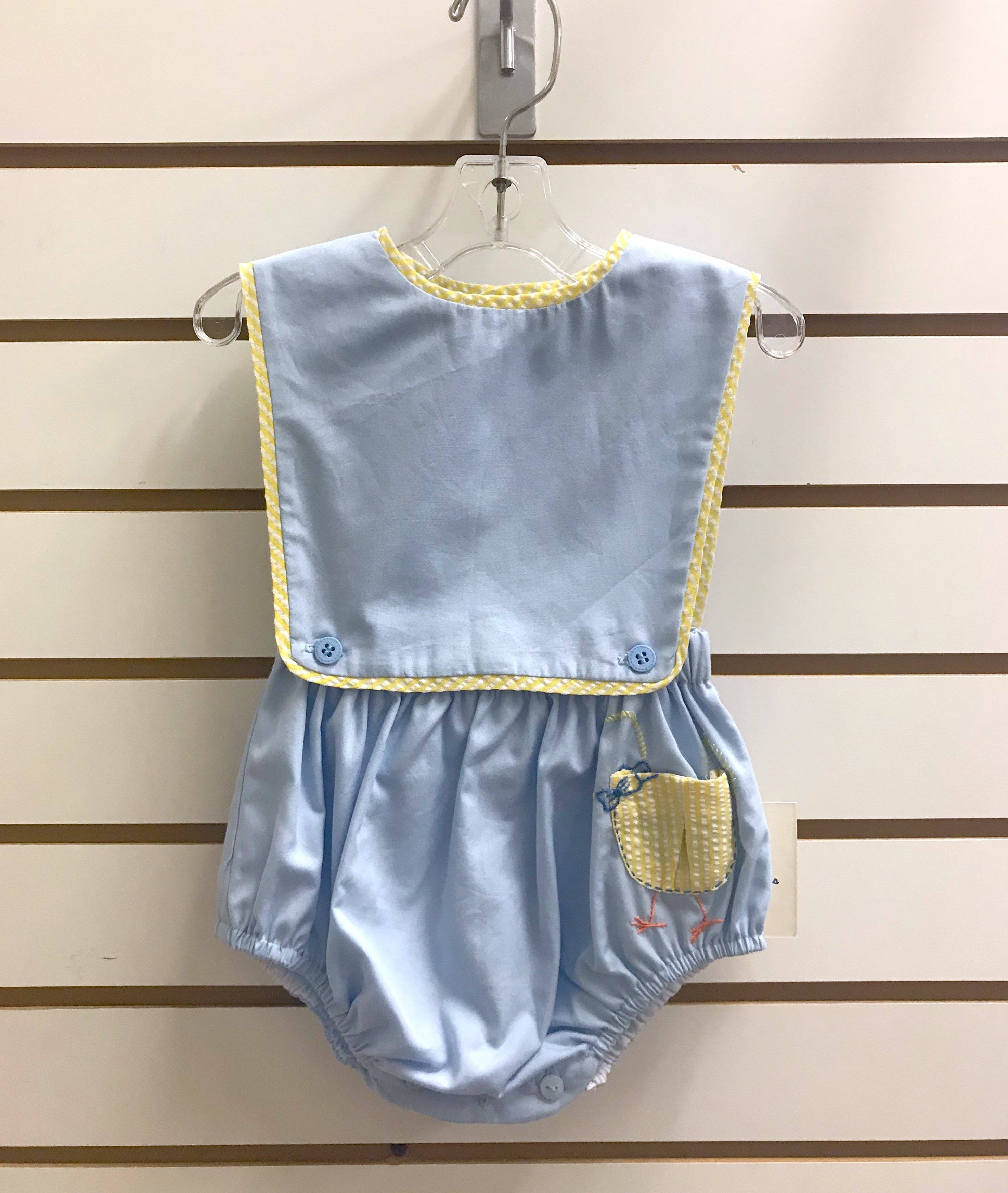 Sophie & Lucas - Sophie & Lucas Embroidered Peep Pocket Overall - Little Miss Muffin Children & Home