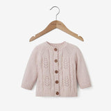 Elegant Baby Elegant Baby Blush Leaf Pointelle Knit Baby Cardigan - Little Miss Muffin Children & Home
