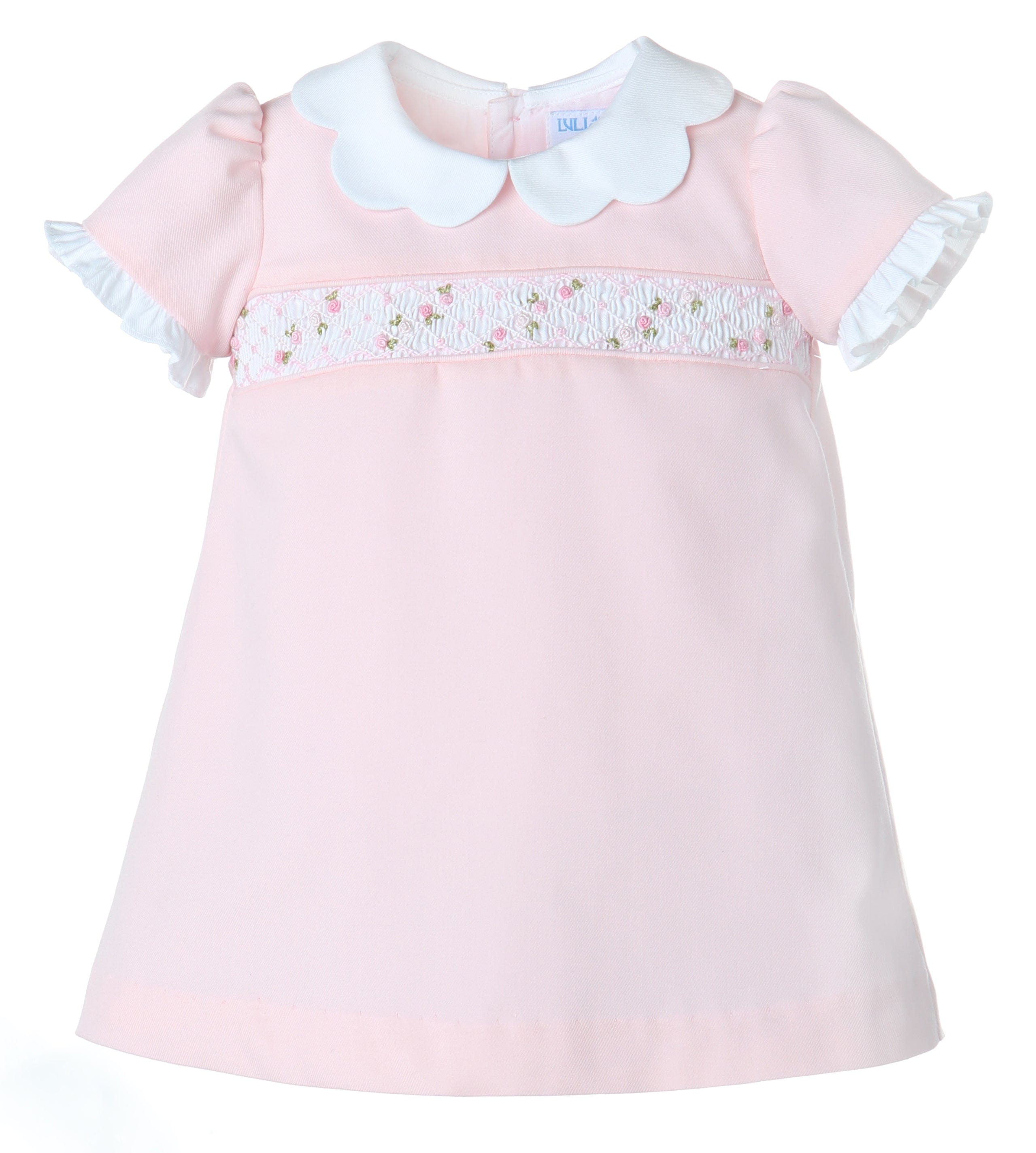 Casero Scalloped Smocked A Line Dress