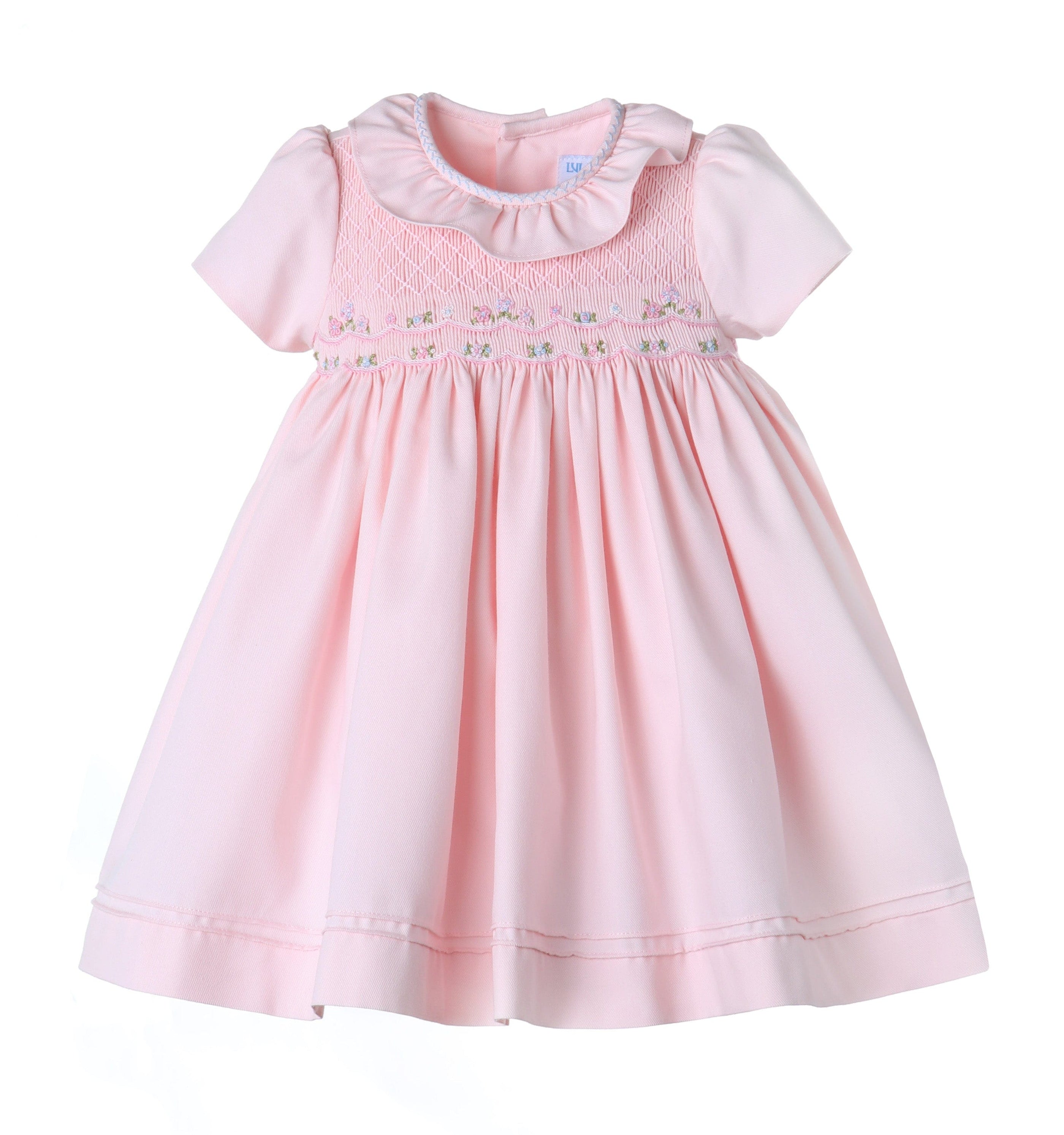 Casero Casero Smocked Embroidered Dress - Little Miss Muffin Children & Home