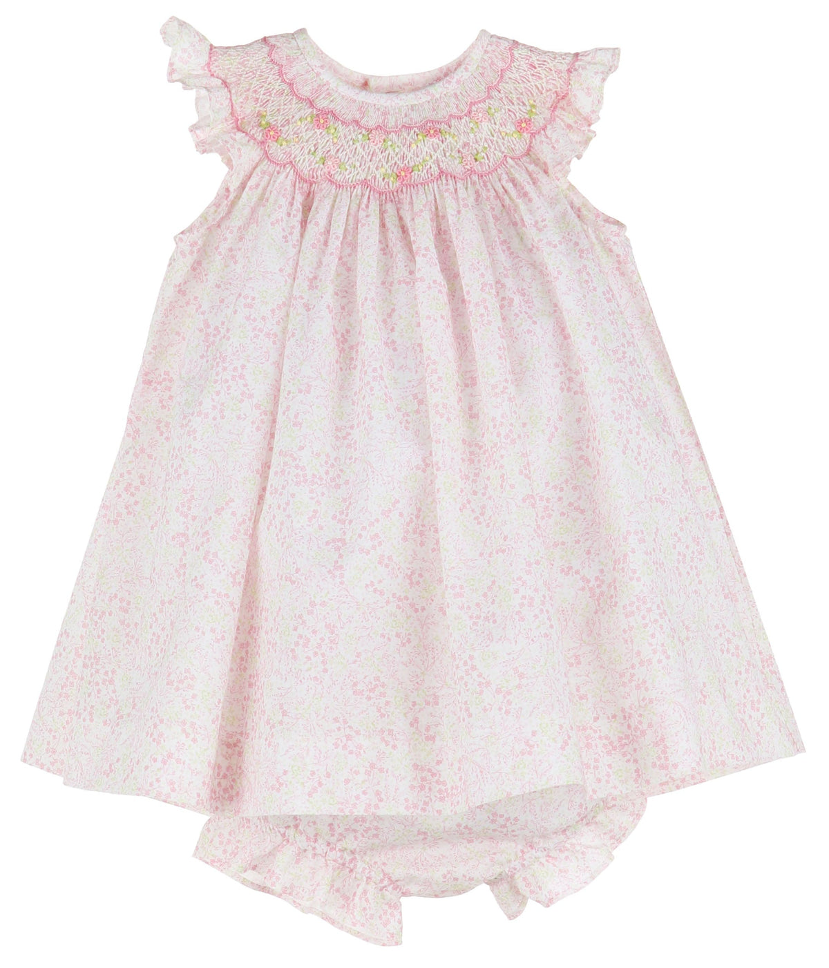 Casero Casero 3pc Bishop Tiny Floral Smock - Little Miss Muffin Children & Home