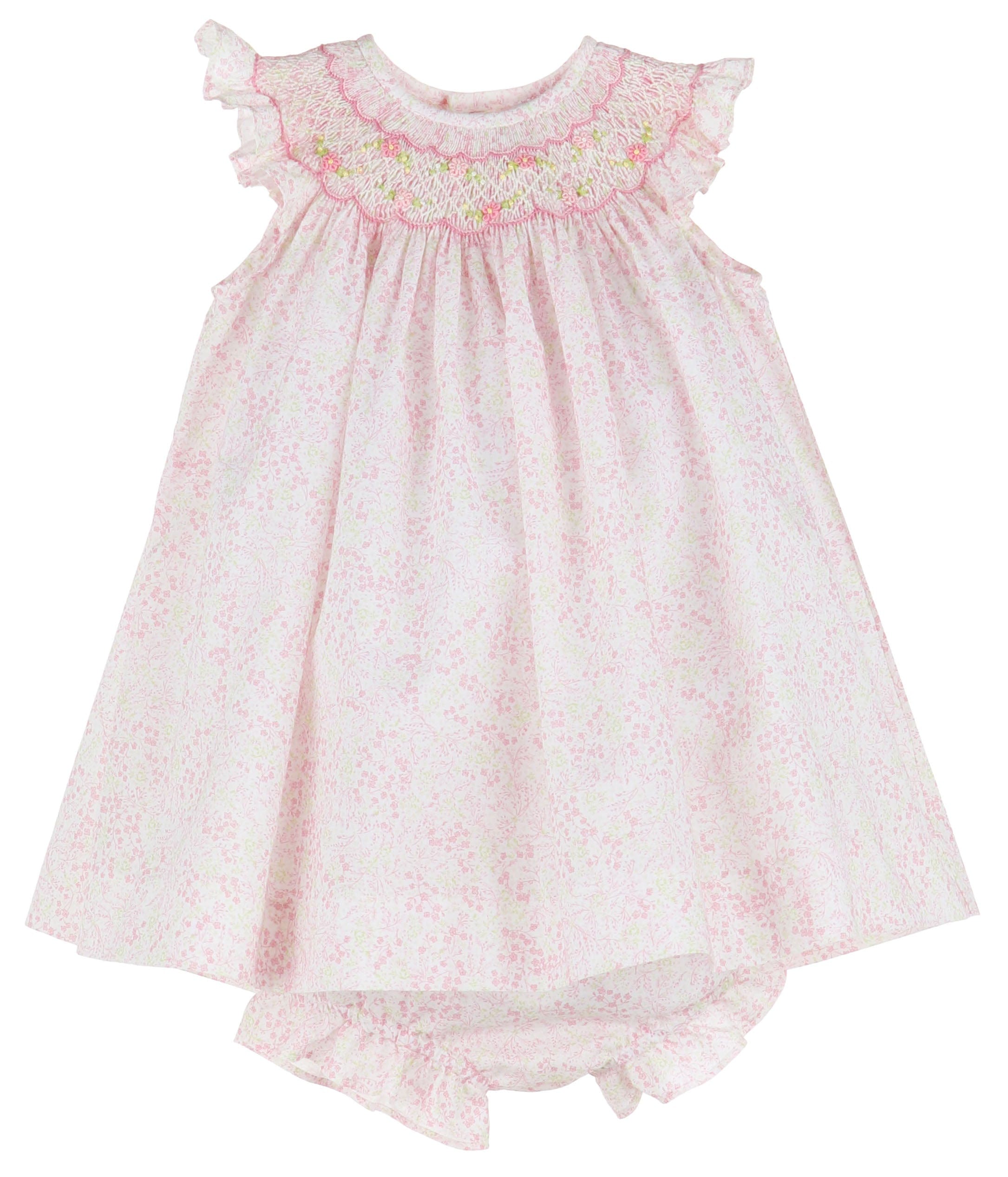 Casero Casero 3pc Bishop Tiny Floral Smock - Little Miss Muffin Children & Home