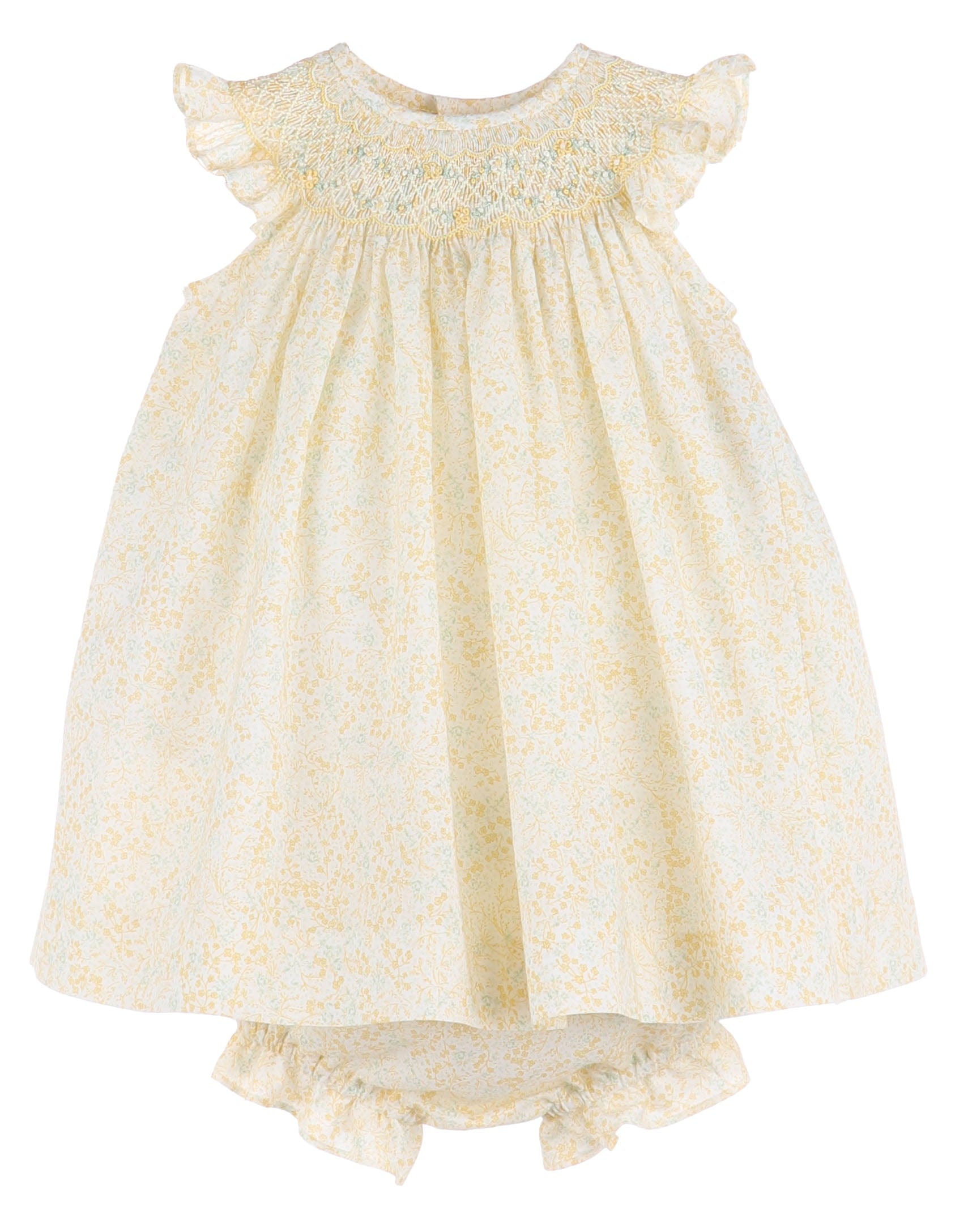 Casero Casero 3pc Bishop Tiny Floral Smock - Little Miss Muffin Children & Home