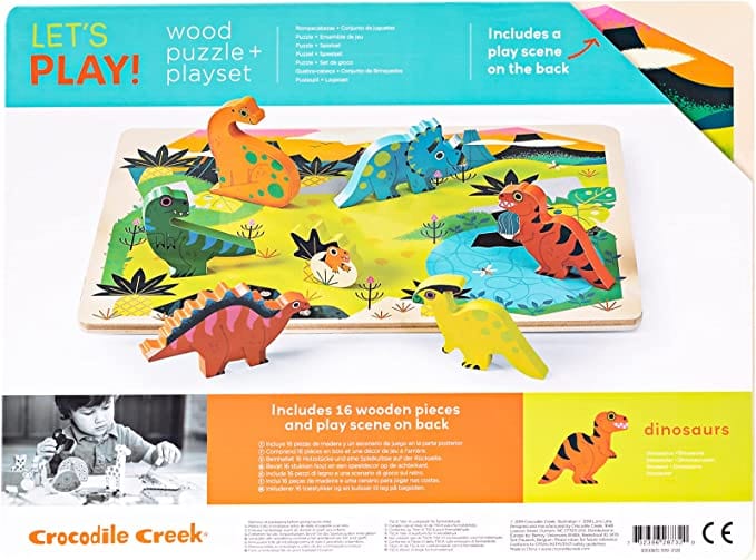 Crocodile Creek Crocodile Creek Dino Wood Puzzle - Little Miss Muffin Children & Home