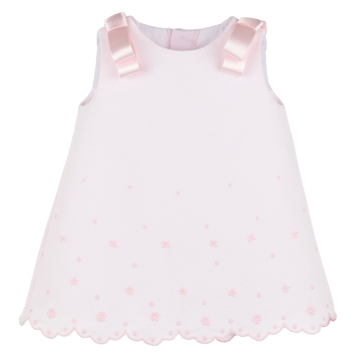 Casero Casero Embroidered Scallop A Line Dress - Little Miss Muffin Children & Home